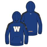 Men's New Era Blue Winnipeg Blue Bombers Sideline Shuffle Pullover Hoodie