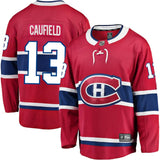 Men's Montreal Canadiens Cole Caufield Fanatics Branded Red Home Breakaway - Replica Jersey