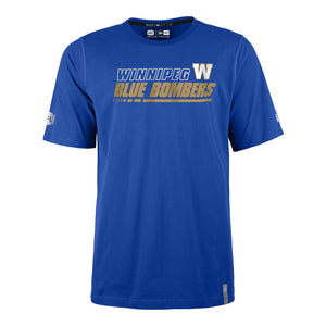 2024 Winnipeg Blue Bombers CFL Football New Era Reign Logo Sideline T Shirt  - Blue