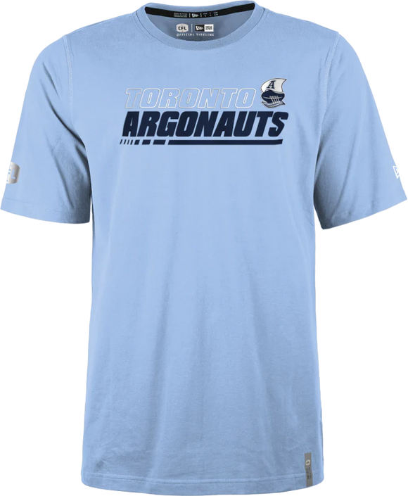 2024 Toronto Argonauts CFL Football New Era Reign Logo Sideline T Shirt  - Powder Blue