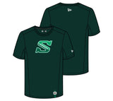 2025 Saskatchewan Roughriders CFL Football New Era Equipment Sideline T Shirt  - Green