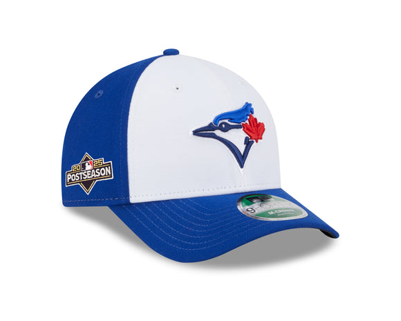 Men's Toronto Blue Jays New Era Alt 3 2025 MLB Postseason Side Patch 9FORTY Adjustable Hat - White Panel