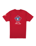 Men's Toronto Blue Jays MLB Baseball 2026 Canada Day Retro Logo New Era T Shirt - Red
