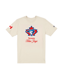 Men's Toronto Blue Jays MLB Baseball 2026 Canada Day Retro Logo New Era T Shirt - Cream