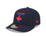 Men's Toronto Blue Jays New Era 50th Anniversary Logo Navy City Connect Low Profile 59FIFTY Fitted Hat