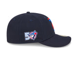 Men's Toronto Blue Jays New Era 50th Anniversary Logo Navy City Connect Low Profile 59FIFTY Fitted Hat