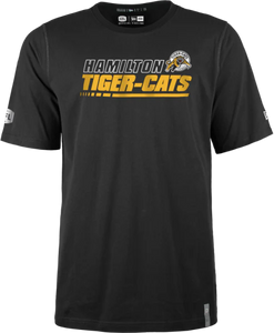 2024 Hamilton Tiger-Cats CFL Football New Era Reign Logo Sideline T Shirt  - Black