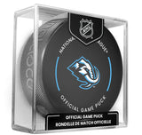 2025-26 NHL Hockey Utah Mammoth Official Game Puck Design - in Cube