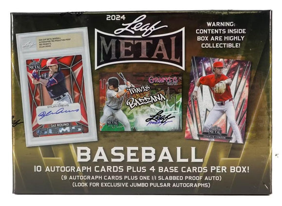 2024 Leaf Metal Baseball Jumbo Hobby Box 14 Cards per Box