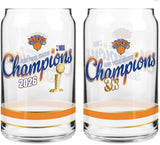 New York Knicks 2026 NBA Finals Champions Two-Piece 16oz. Can Glass Set