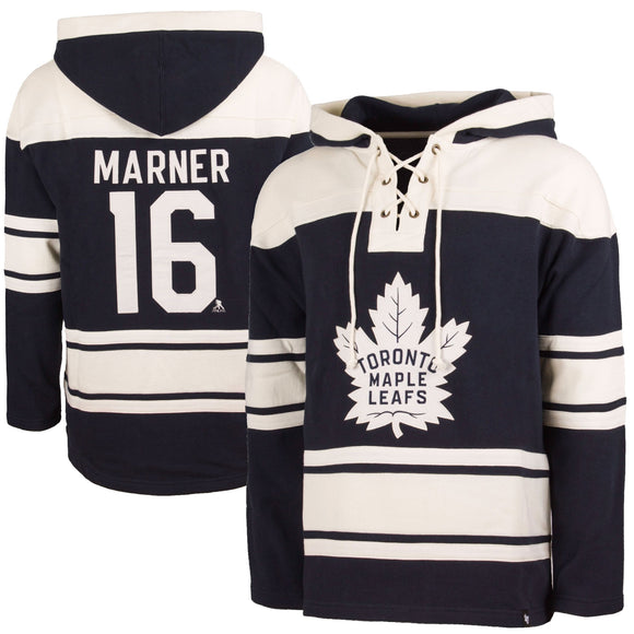 Men's Toronto Maple Leafs Mitch Marner'47 Brand Heavyweight Jersey Lacer Hoodie