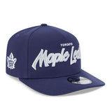 Men’s Toronto Maple Leafs New Era Script 9FIFTY A-Frame Snapback Adjustable Hat – Blue