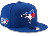 Toronto Blue Jays New Era MLB 50th Anniversary Logo Side Patch 9FIFTY Adjustable Hat - Royal