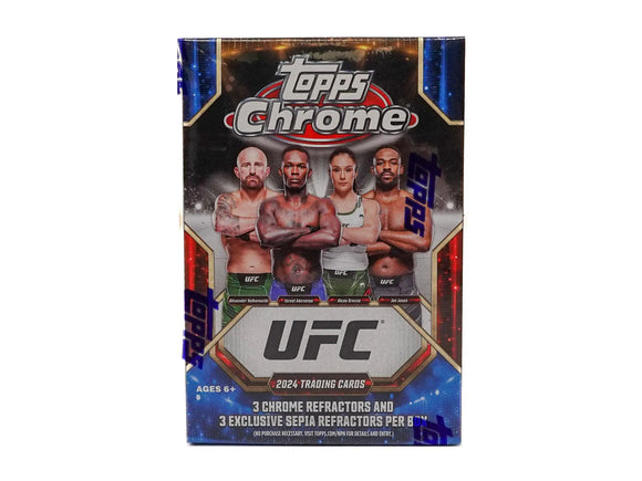 2024 Topps Chrome UFC 6-Pack Blaster Box 6 Packs per Box, 4 Cards per Pack