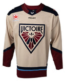Montreal Victoire Adult Bauer Replica Away Beige PWHL Hockey Jersey - Blank
