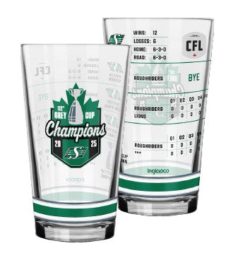 The Sports Vault Saskatchewan Roughriders 2025 112th Grey Cup Champions 16oz. Mixing Glass - 1 Glass