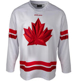 Men's 2026 Team Canada Bauer Olympics White Replica Hockey Jersey - Blank