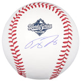 Trey Yesavage Toronto Blue Jays Autographed Fanatics Authentic 2025 World Series Logo Baseball