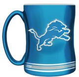 Detroit Lions Primary Logo Blue Silver NFL Football 14oz Sculpted C-Handle Mug