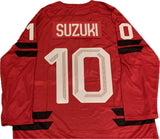 Men's 2026 Team Canada Bauer Olympics Red Semi-Pro Hockey Jersey - Nick Suzuki - Bleacher Bum Collectibles