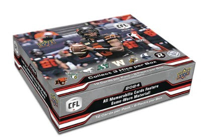 2024 Upper Deck CFL Football Hobby Box 8 Packs Per Box 12 Cards Per Pack