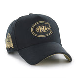 Men’s NHL Montreal Canadiens ’47 Brand Deluxe Sure Shot MVP DT Adjustable Hat – Black/Gold