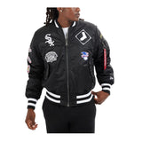 New Era x Alpha Industries Chicago White Sox MA-1 Bomber Reversible Jacket - Black