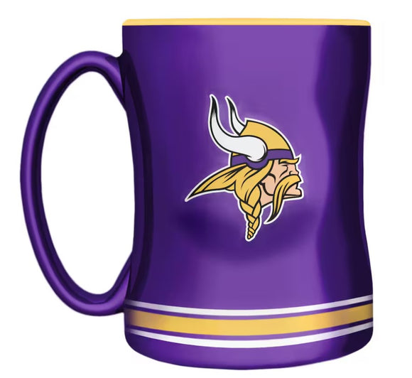 Minnesota Vikings Primary Logo Purple Gold NFL Football 14oz Sculpted C-Handle Mug