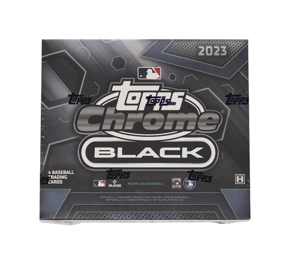 2023 Topps Chrome Black Baseball Hobby Box 3 Cards per Box + 1 Encased Autograph per Box