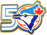 Toronto Blue Jays 50th Season Anniversary Logo MLB Lapel Pin - Inglasco