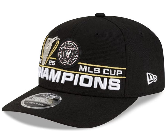 Inter Miami CF New Era 2025 MLS Cup Champions Locker Room 9SEVENTY Adjustable Hat - Black