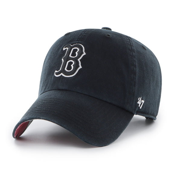Men's Boston Red Sox 47 Brand Dark Tropic Clean Up Adjustable Buckle Cap Hat