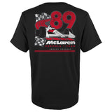 Mens Motorsports McLaren F1 Team 1989 Surrey England Graphic Flag T-Shirt - Black
