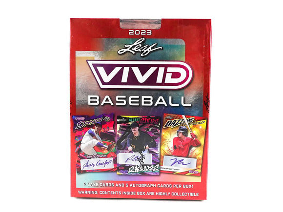 2023 Leaf Vivid Baseball Hobby Box 7 Cards per Box