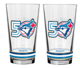 Toronto Blue Jays 50th Season Two-Piece 16oz. Mixing Glass Set - Inglasco