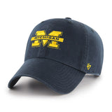 Men's Michigan Wolverines '47 Clean Up Navy Hat Cap NCAA College Team Adjustable Strap