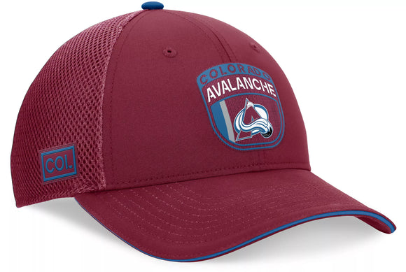 Men's Colorado Avalanche Fanatics Burgundy 2024 NHL Draft On Stage Trucker Adjustable Hat