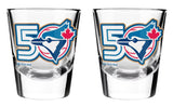 Toronto Blue Jays 50th Season Two-Piece 2oz. Shot Glass Set - Inglasco