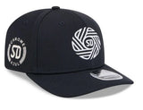 Men's San Diego New Era Black/White 2025 Jersey Hook 9SEVENTY Stretch-Snap Hat