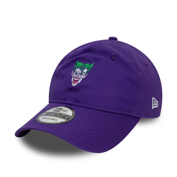 Men's DC Comics The Joker Face 9Twenty Buckle Adjustable New Era Purple Hat Cap