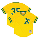 Rickey Henderson Oakland Athletics Mitchell & Ness Cooperstown Collection 1984 Batting Practice Jersey – Yellow