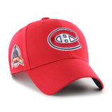 Men's '47 NHL Montreal Canadiens Sure Shot MVP Adjustable Snapback Hat Cap - Red