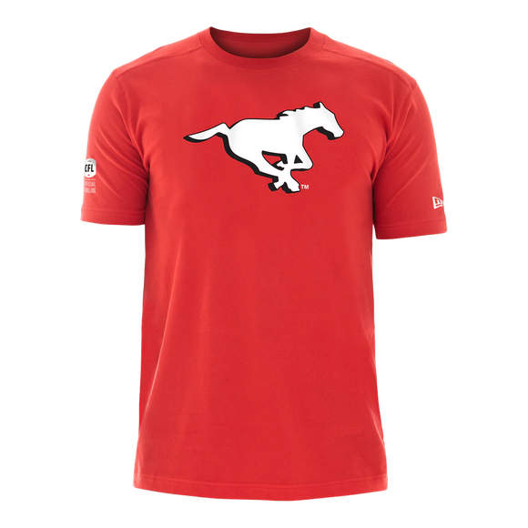 Calgary Stampeders CFL Football New Era Reign Logo Sideline T Shirt  - Red
