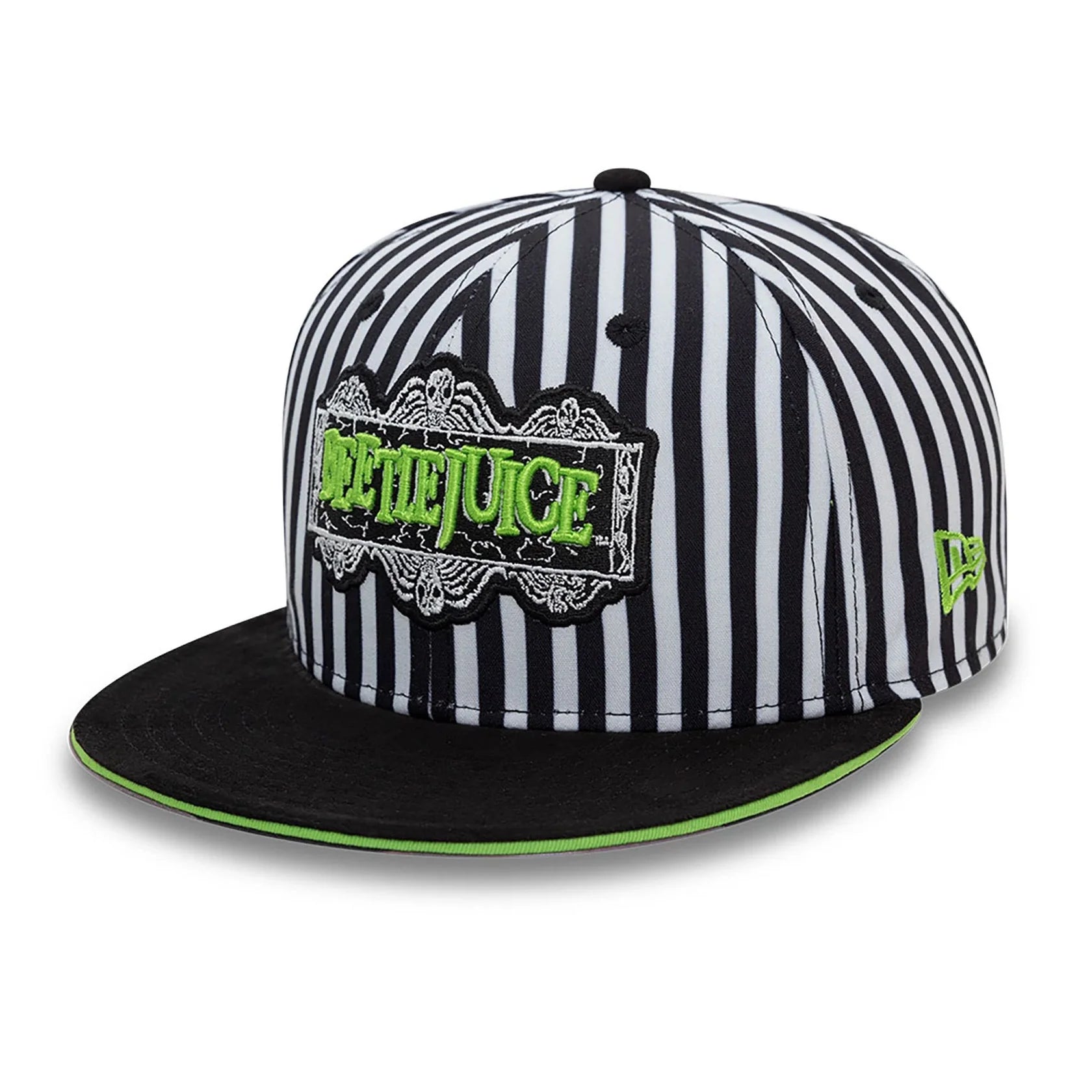 Men s Beetlejuice Stripes Black And White 9FIFTY Snapback Adjustable C Bleacher Bum Collectibles