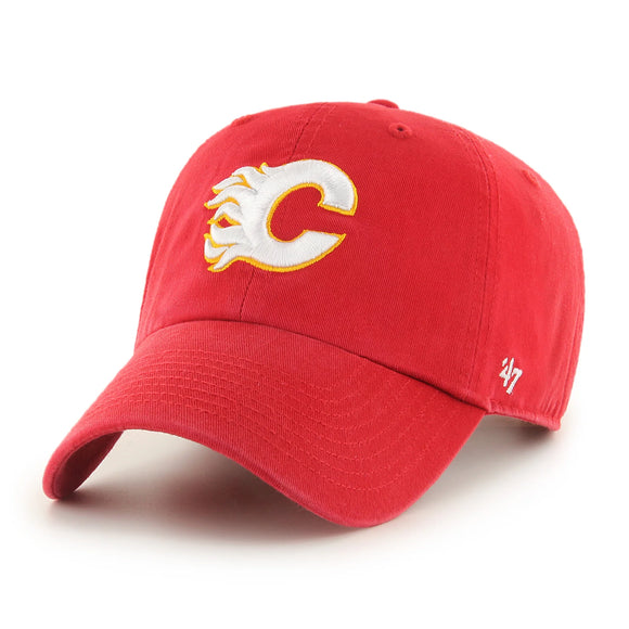 Calgary Flames Retro '47 NHL Clean Up Slouch Adjustable Red Buckle Hat Cap