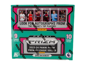 2023/24 Panini Prizm Premier League EPL Soccer Breakaway Box 10 Packs per Box, 9 Cards per Pack
