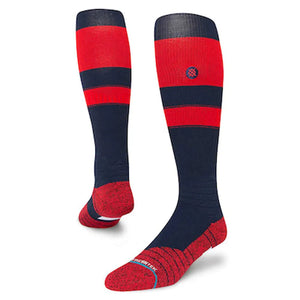 Men's MLB Baseball 2023 OTC Stripe Navy & Red FreshTek Socks - Size Large