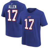 Josh Allen Buffalo Bills Nike Youth Player Name & Number T-Shirt - Royal