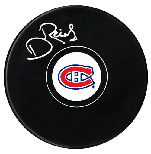 David Reinbacher Montreal Canadiens Signed Autograph Model Hockey Puck