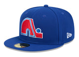 Men's Quebec Nordiques NHL Hockey New Era Core 59FIFTY Fitted Hat - Royal